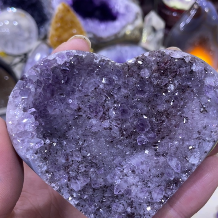 紫晶钛晶摆件未镶嵌