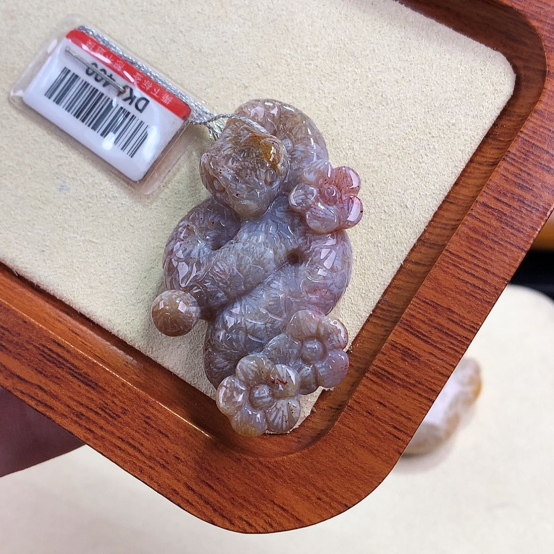 硅化珊瑚（珊瑚玉）未镶嵌99号蛇