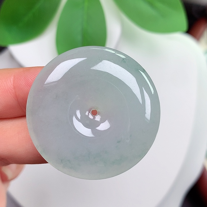 颈饰未镶嵌翡翠平安扣 34.4x6.0mm