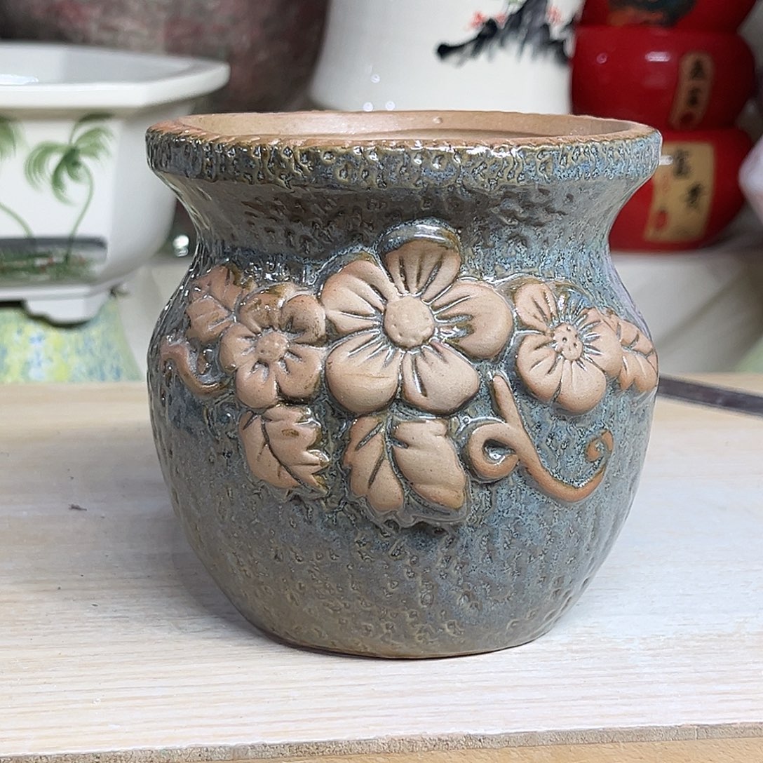 陶瓷绿植多肉微瑕花盆外口径：10*11