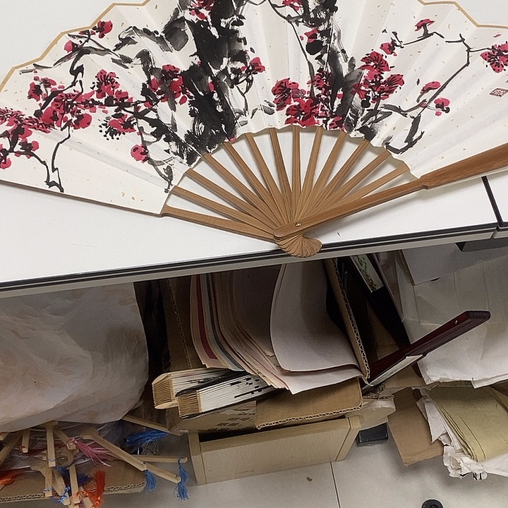 国画平价书画郑钢峰扇子