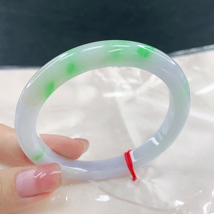 翡翠未镶嵌手镯圈54，04221