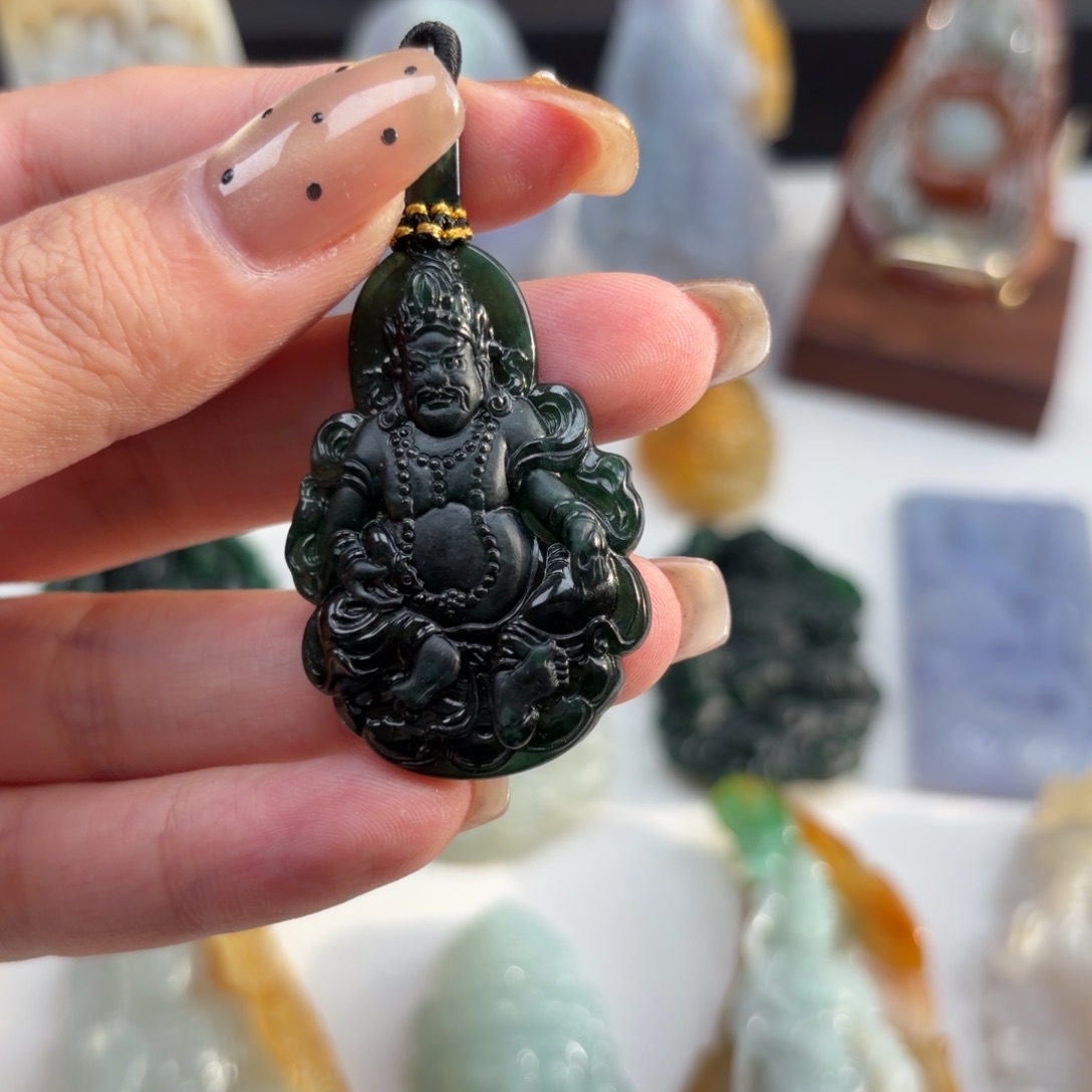 定制翡翠未镶嵌黄财神