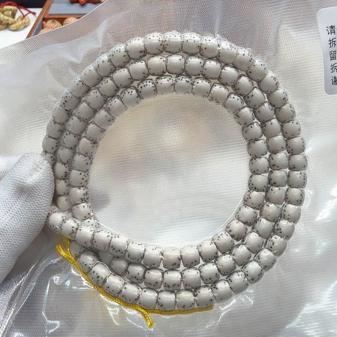 星月菩提手串19梵天原脂白星月半壁7左右108