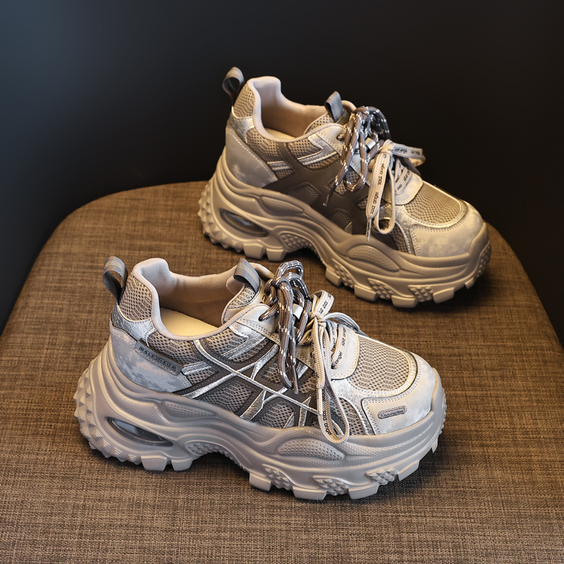 【增高8公分】2026春秋新款厚底老爹鞋时尚小个子休闲鞋爆款女鞋潮