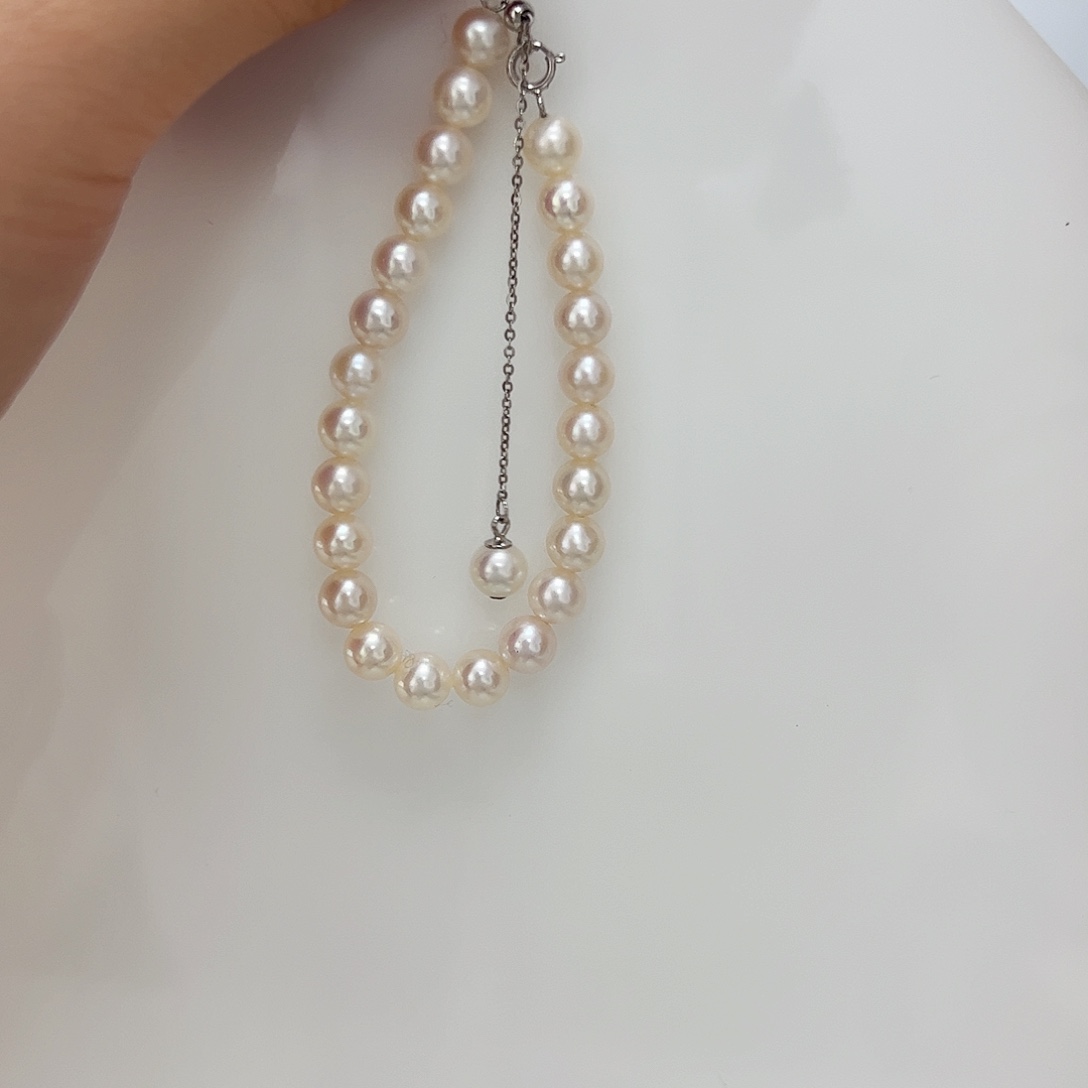 淡水珍珠手链银S925镶嵌p1110