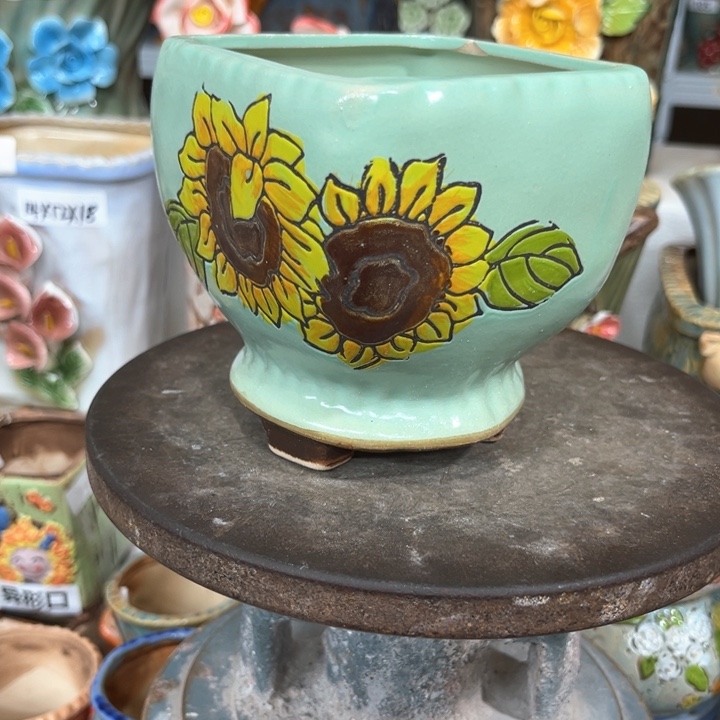 紫砂花盆粗陶材质多肉花盆