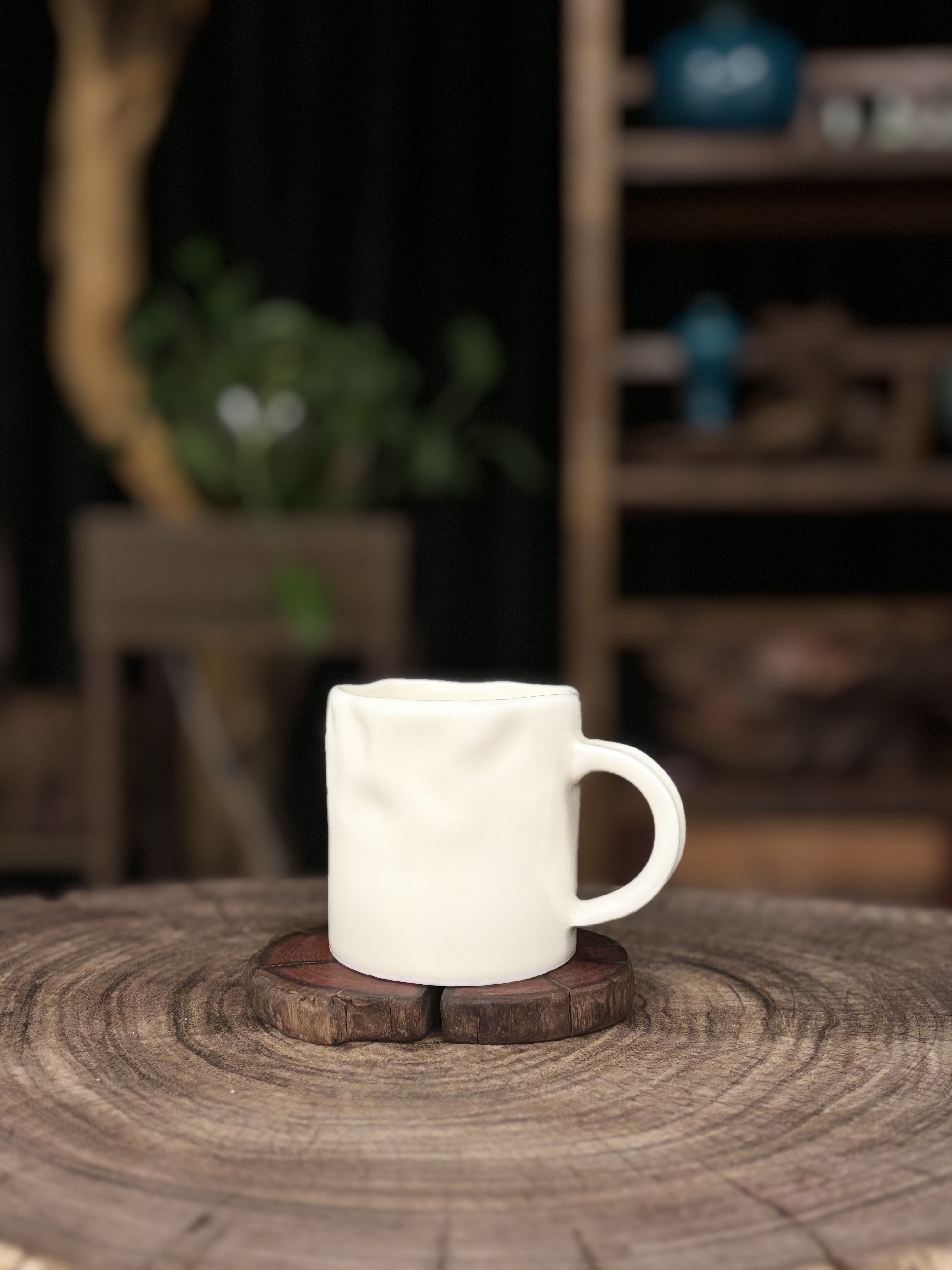 【华宁陶】非遗 脂玉白咖啡杯