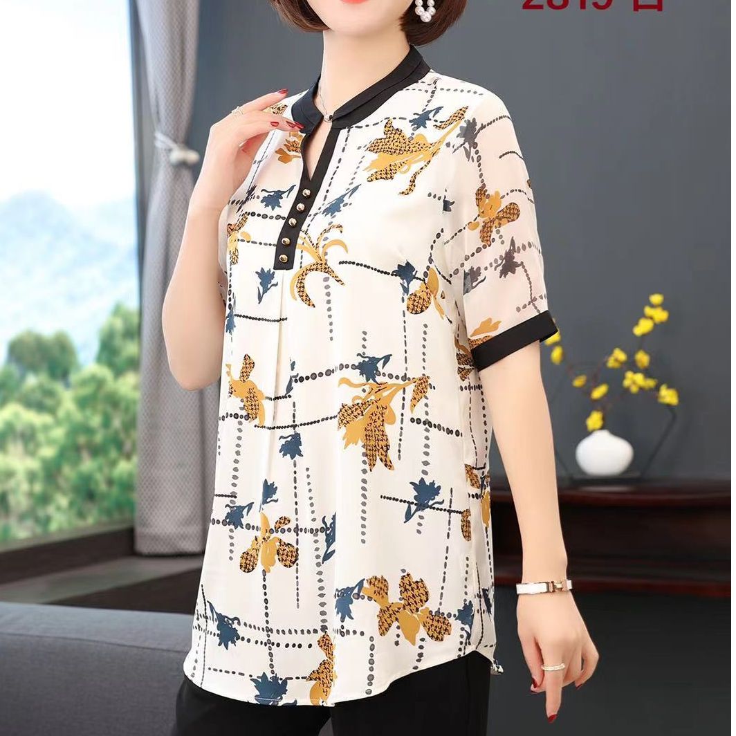 2819-23新款宽松精致小衫（白色）