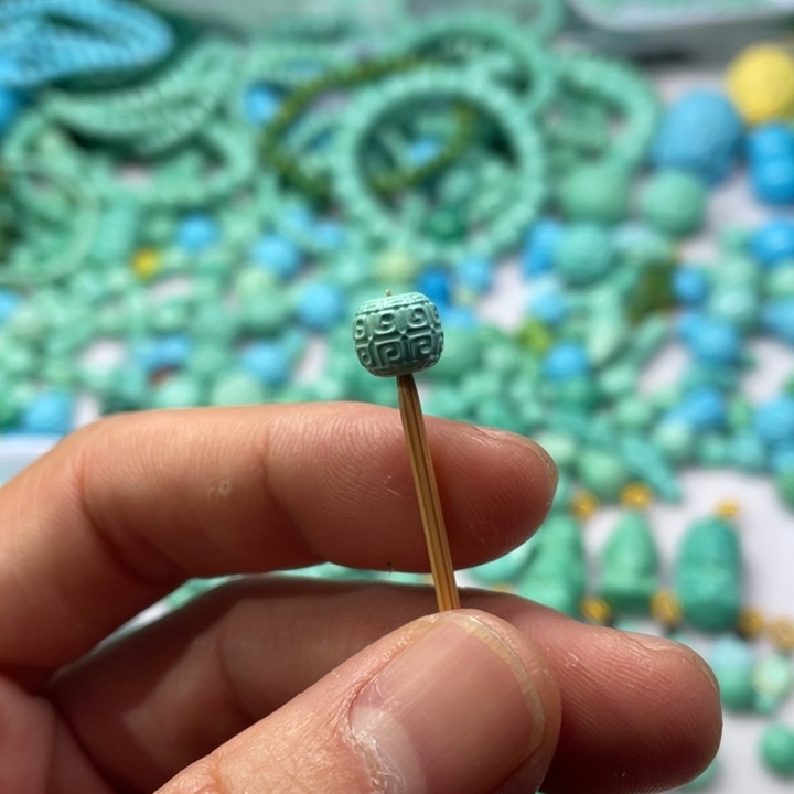 非金属卡8绿色回纹老型单珠