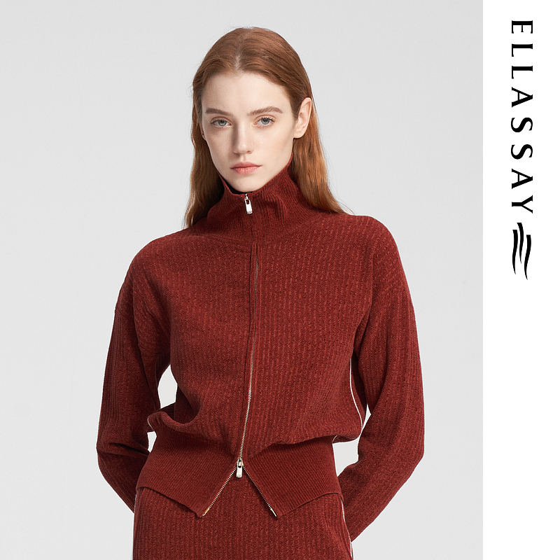 ELLASSAY歌力思2025秋季新款简约大方毛针织衫女EWW354M03100