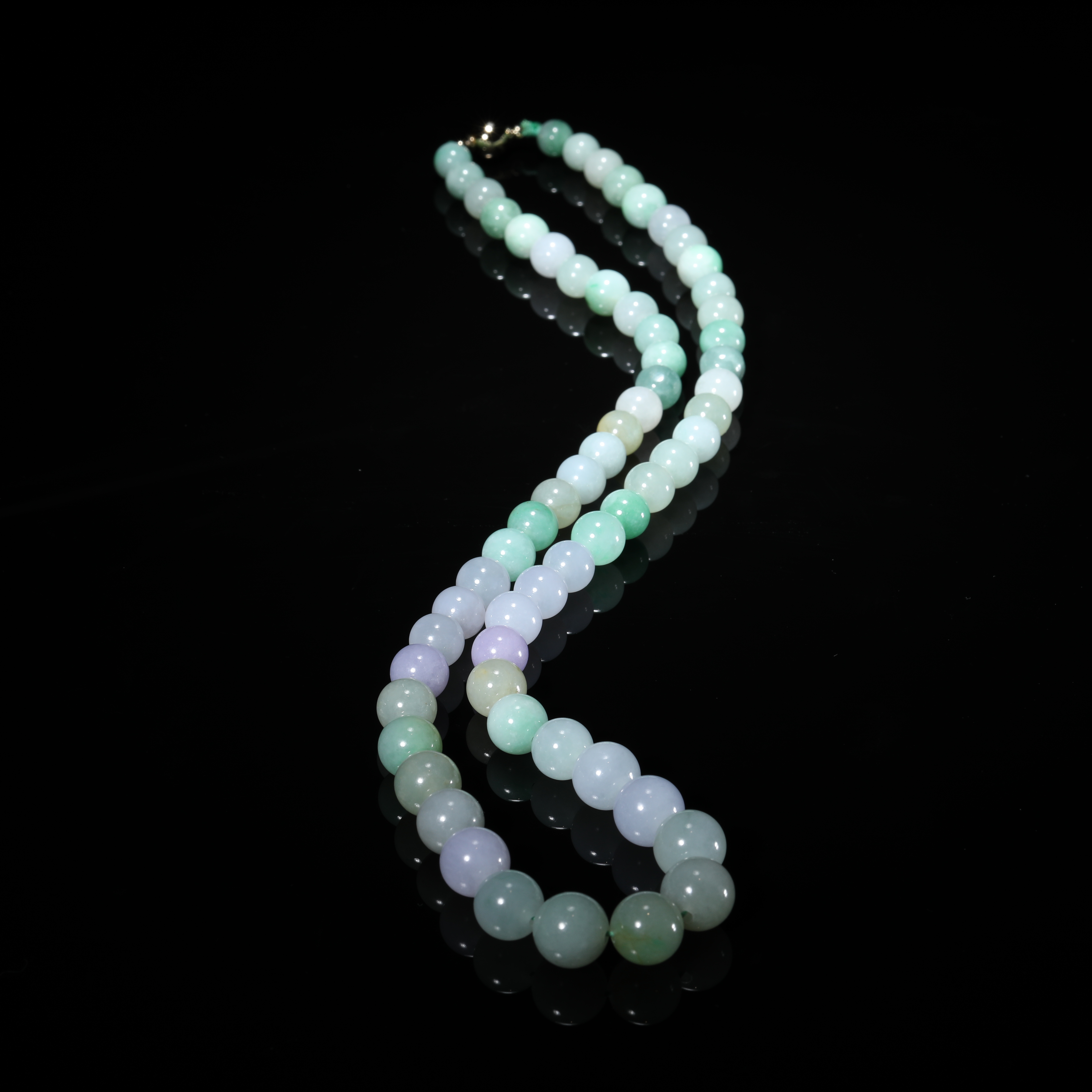 LOT25天然翡翠福禄寿塔链项链W103