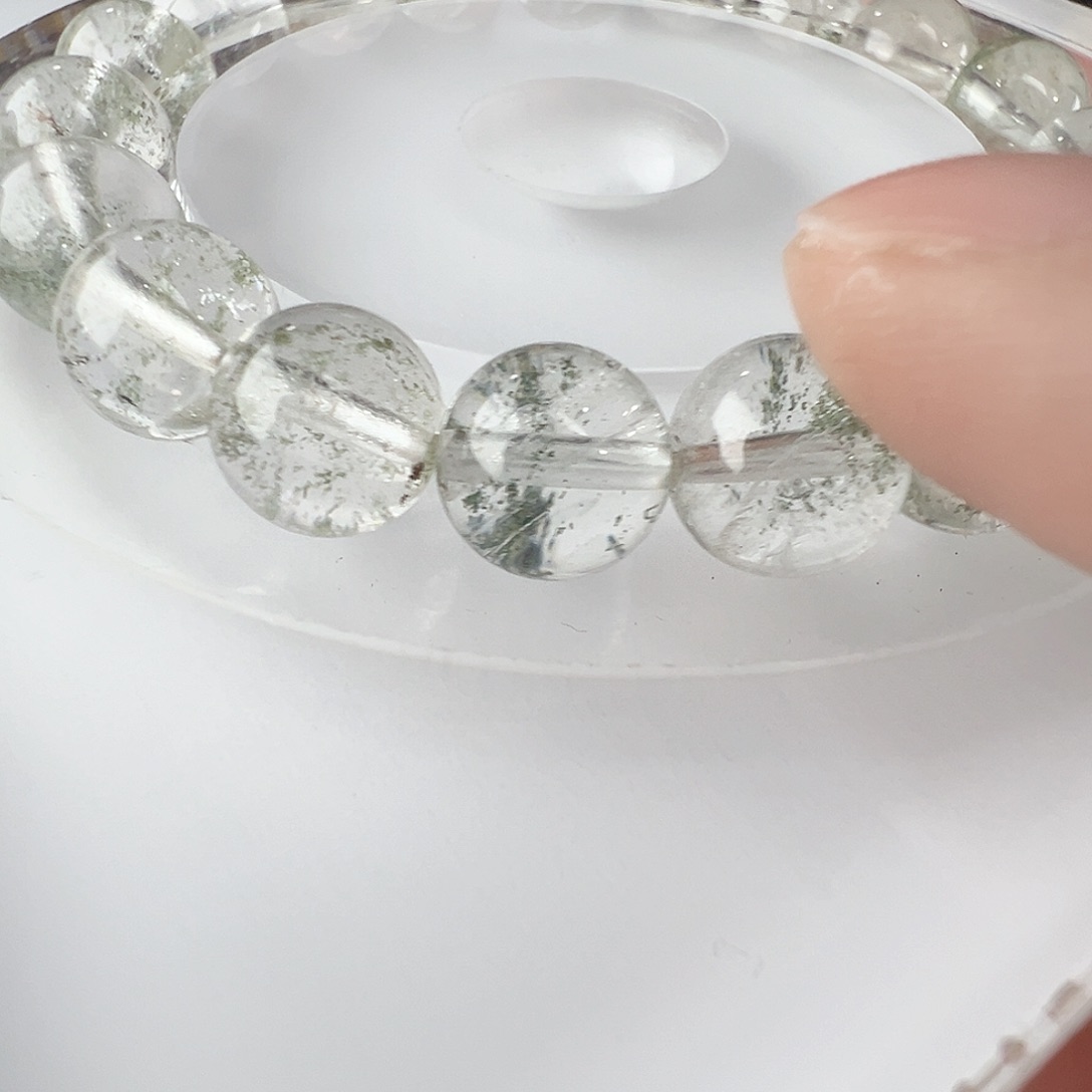 未镶嵌水晶手串满天星绿幽灵 