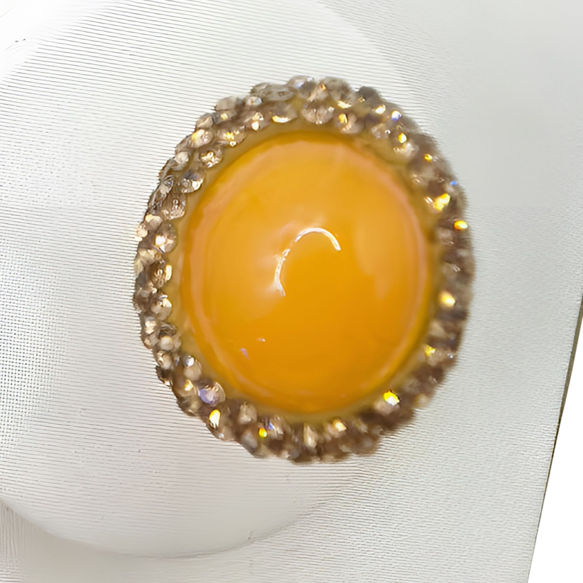 666（库存处理）--高定珠宝琥珀蜜蜡戒指XJ09合金多样性