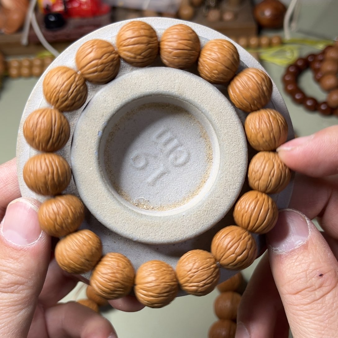 猴头核桃手串三维同尺凤羽15.6