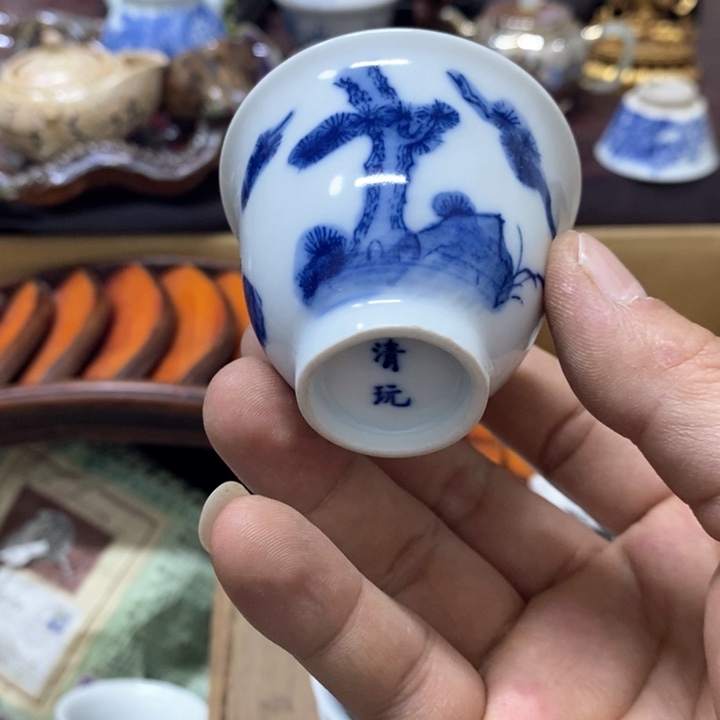 茶盏密胺手绘陶瓷杯子