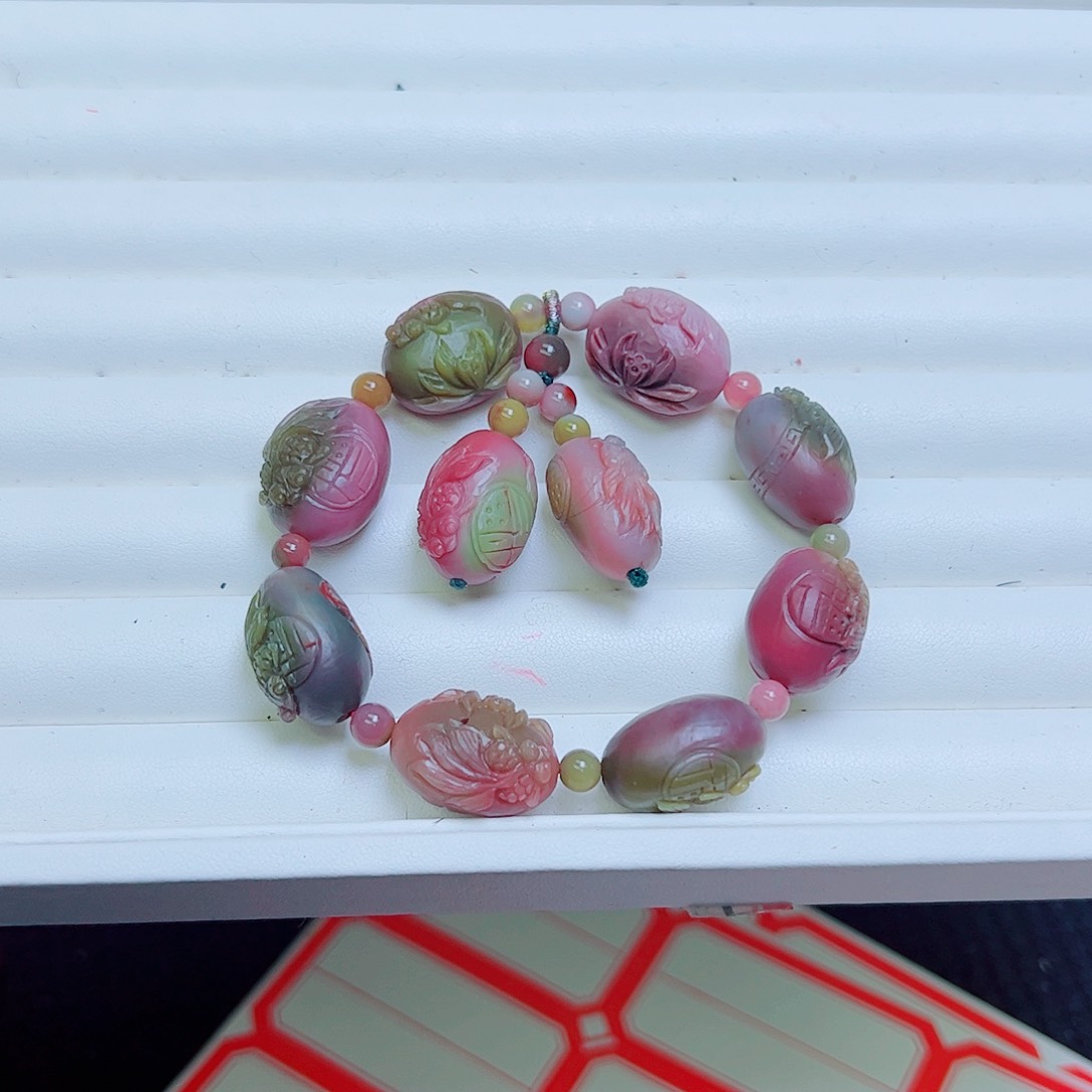 玛瑙/玉髓手串未镶嵌圆*