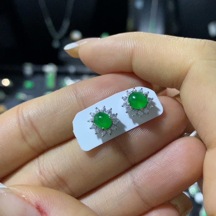 翡翠银S925镶嵌戒指