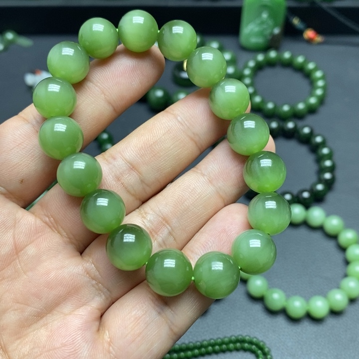 和田玉（碧玉）手串未镶嵌L*H