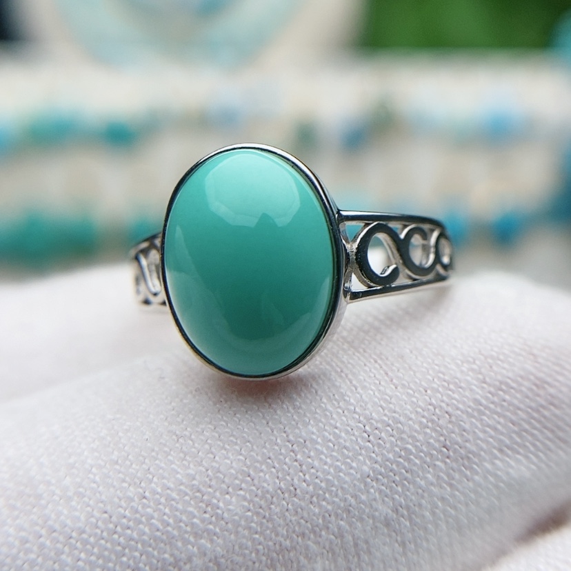 【闪购商品】绿松石原矿绿松石银S925镶嵌