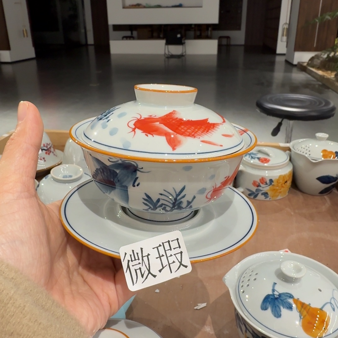 微瑕釉下彩纯手绘