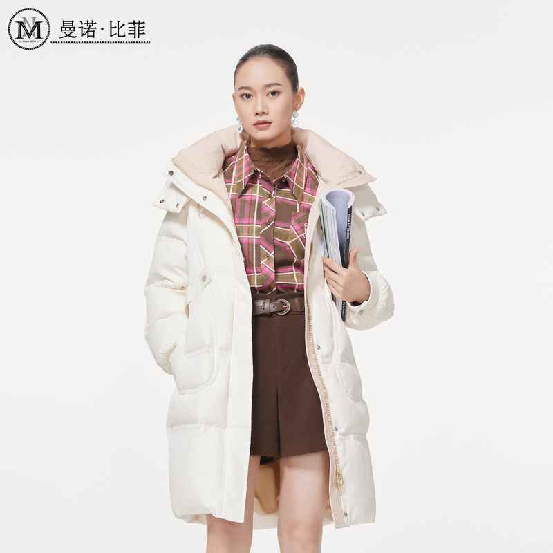 【艾美专属】高级感百搭中长款羽绒服MECI144083