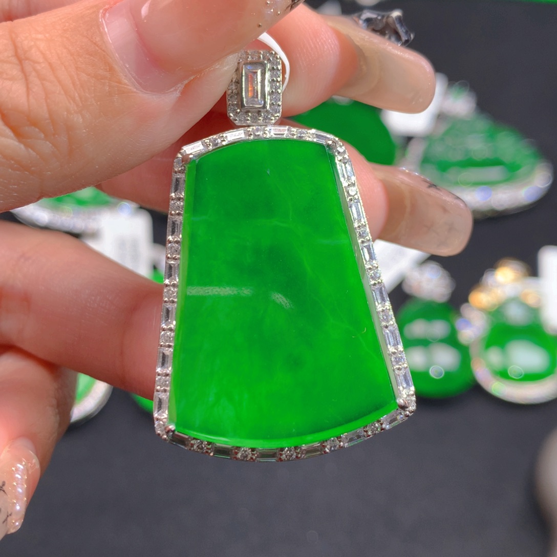 翡翠颈饰银S925镶嵌11111111111