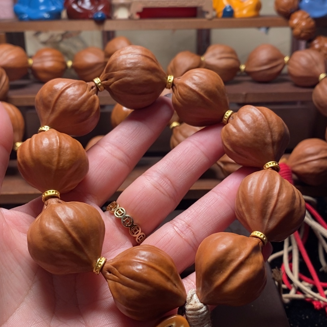 M***D橄榄核手串/手链2.5四花9➕囧