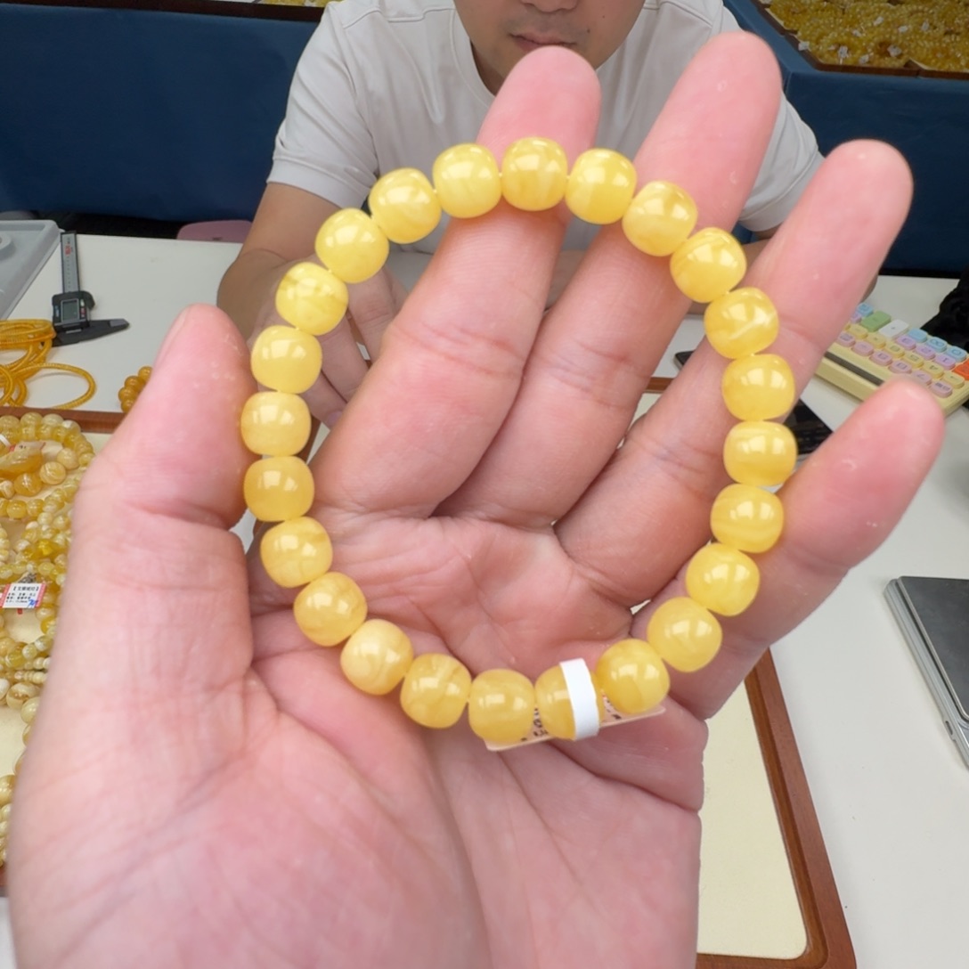 琥珀未镶嵌手链蜜蜡手串