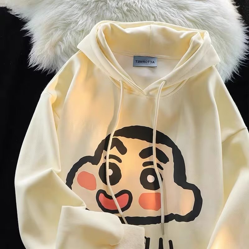 卫衣上衣情侣连帽宽松印花ins韩版春秋美式百搭潮流学生港风加绒