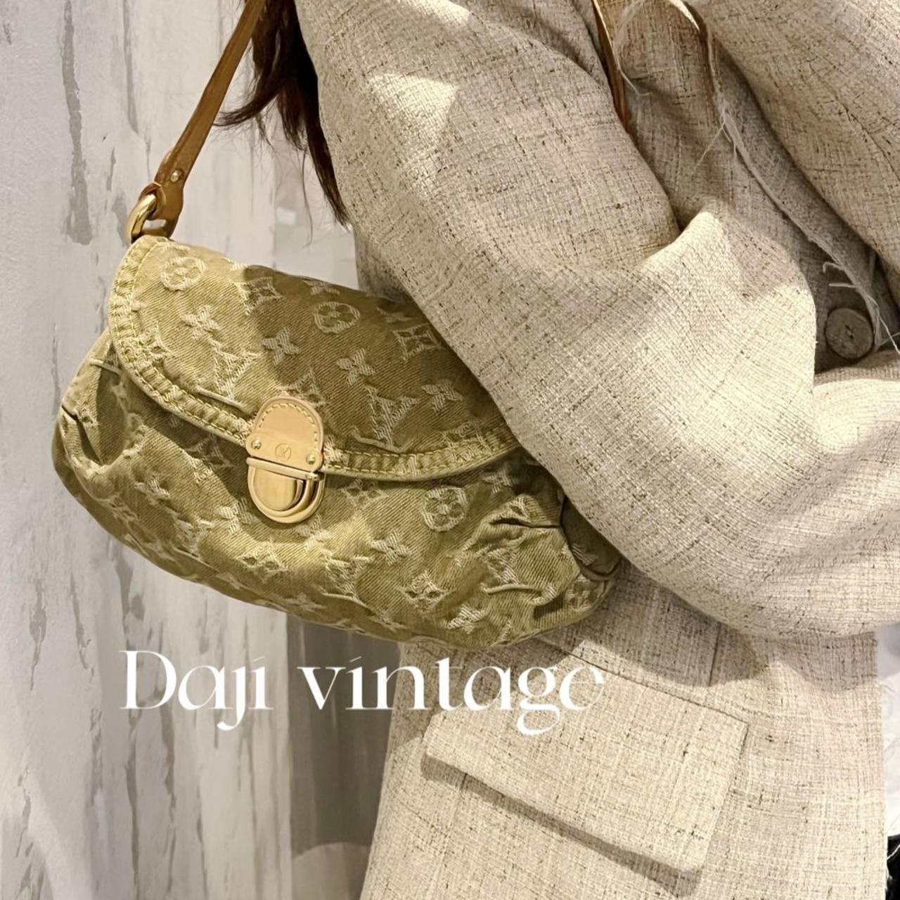 95新 LouisVuitton/路易威登 大吉中古/Lv绿丹宁元宝腋下包