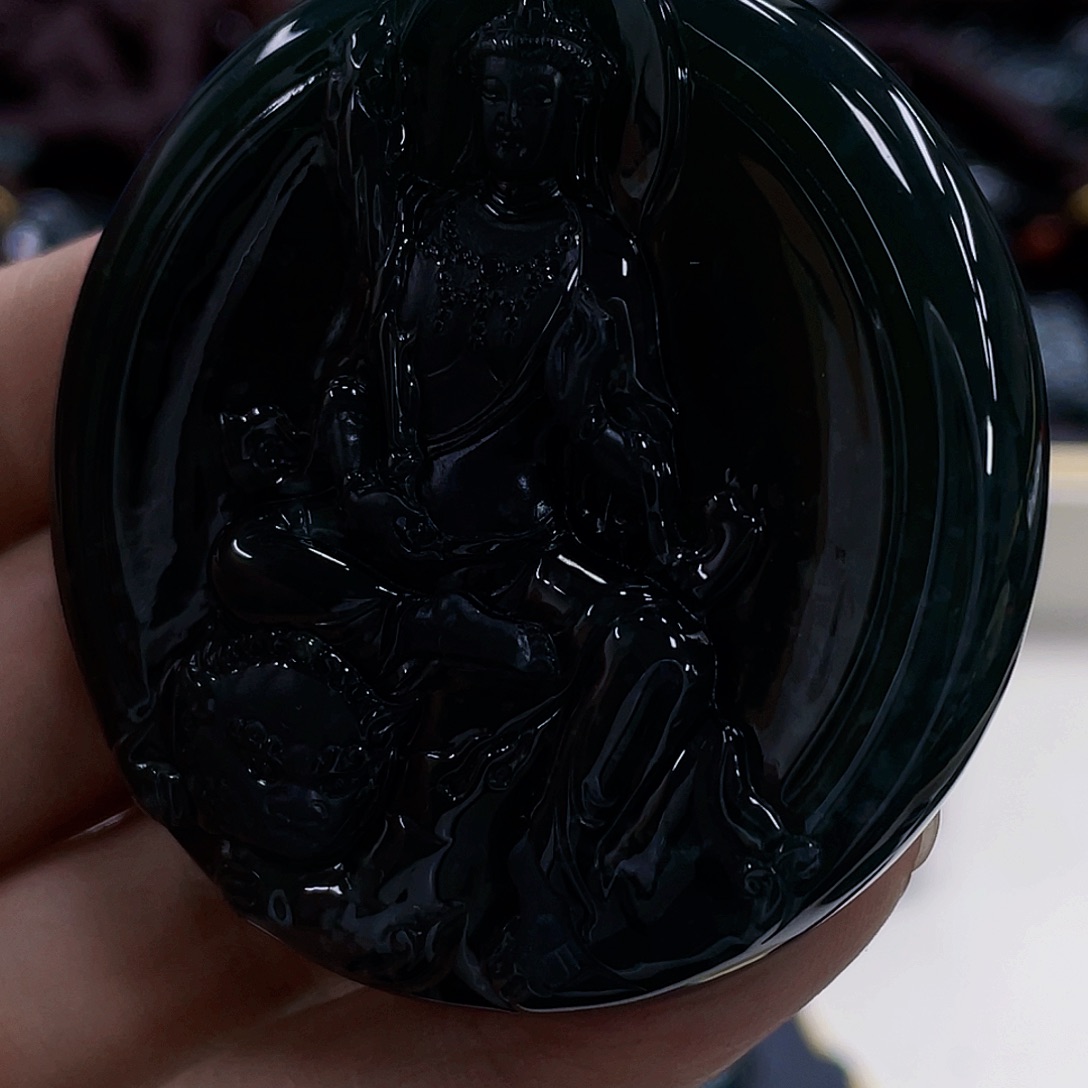 翡翠未镶嵌吊坠(不含链)