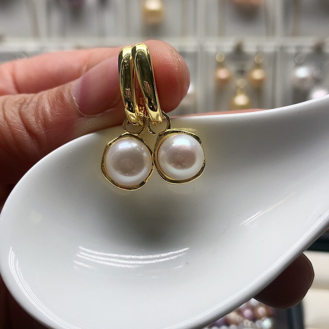 未镶嵌淡水珍珠耳饰
