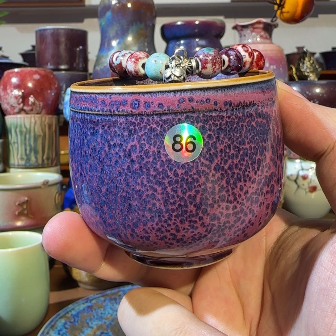 何世超手作送礼盒手串钧瓷