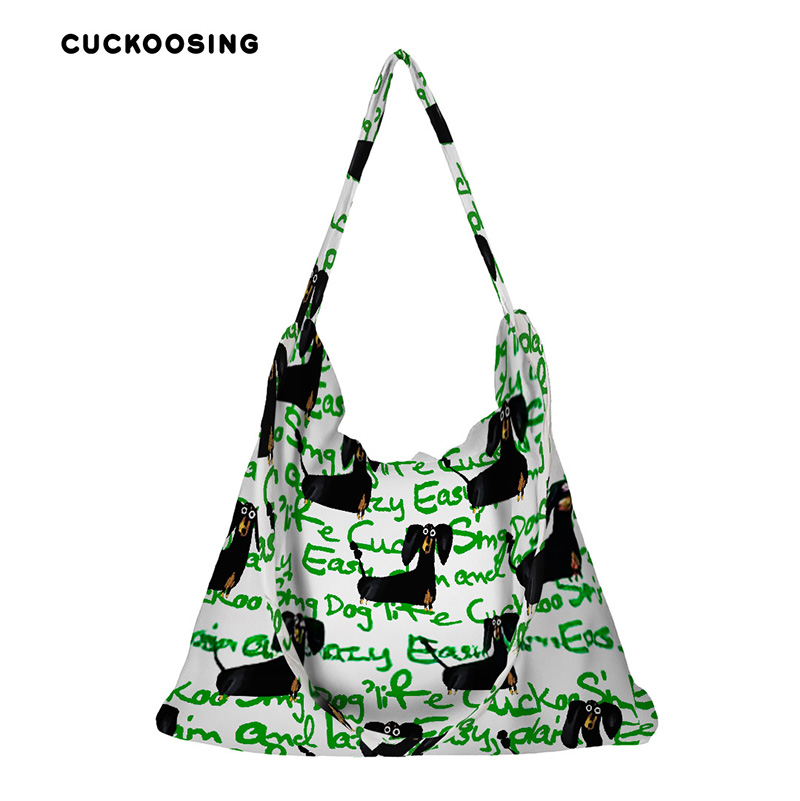 插画师x联名/腊肠 韩版小众设计斜跨布包 斜挎/单肩女包12