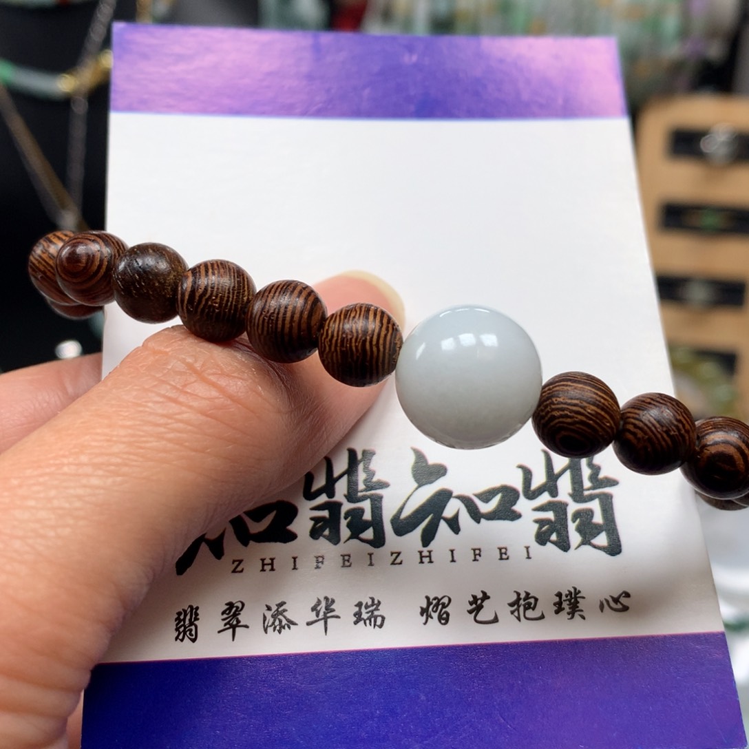 翡翠颈饰未镶嵌翡翠单珠手串