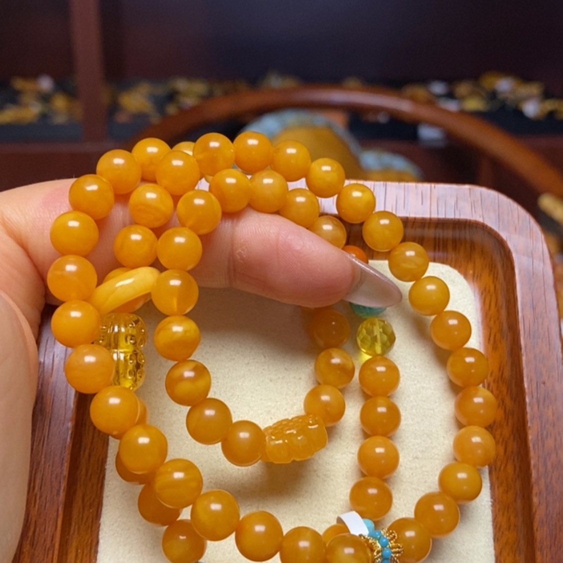 【闪购商品】蜜蜡手链未镶嵌手串