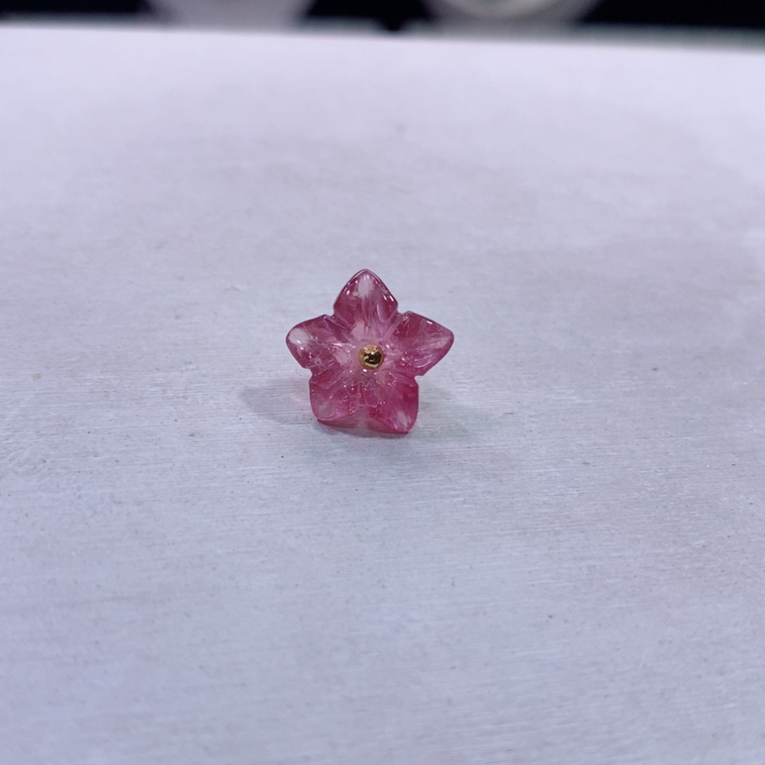 小花18K金镶嵌碧玺碧玺A小花