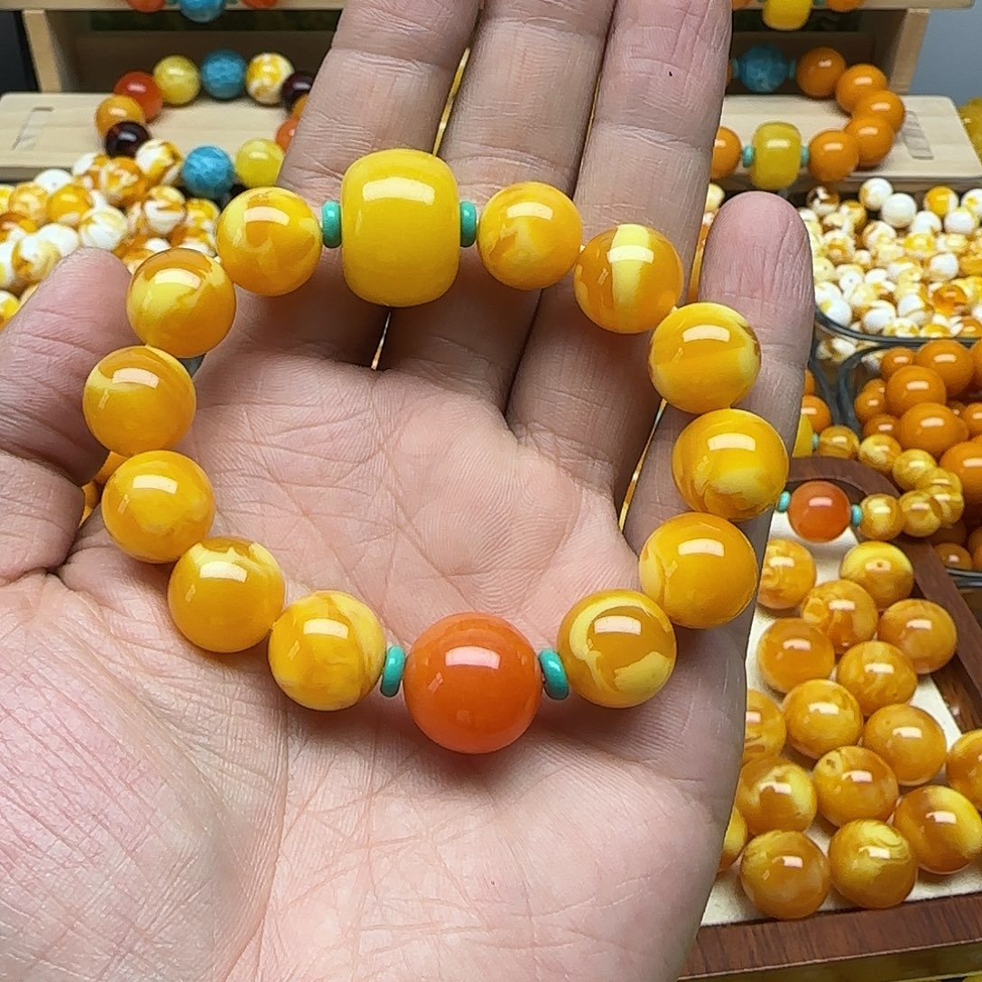 稳***当无非金属精品老蜡色素串搭配一条