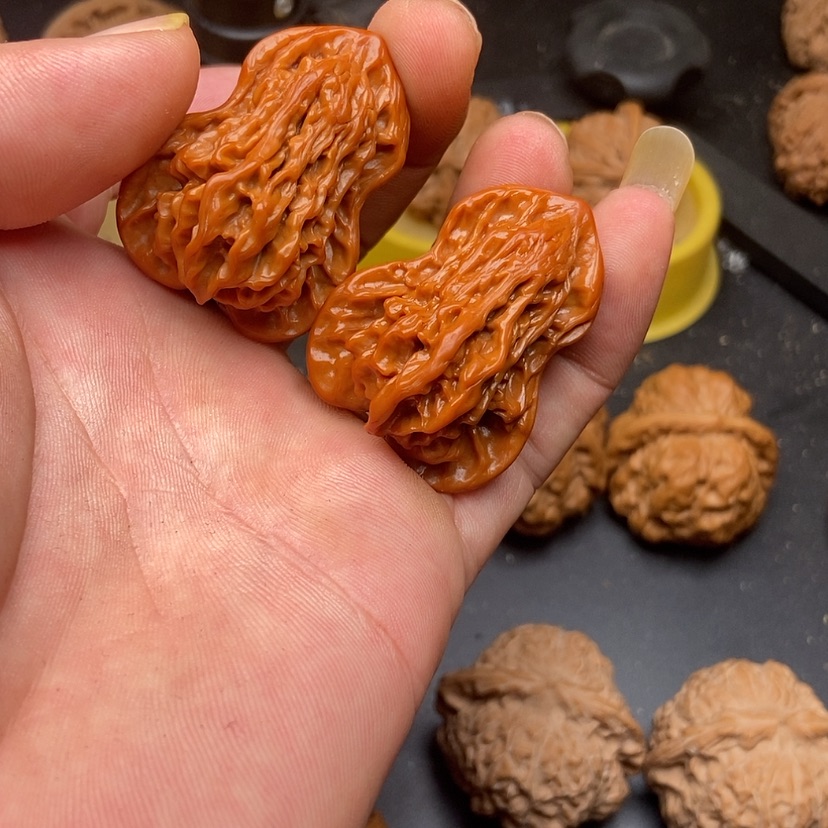 【闪购商品】桃核把件雪*?比翼双飞