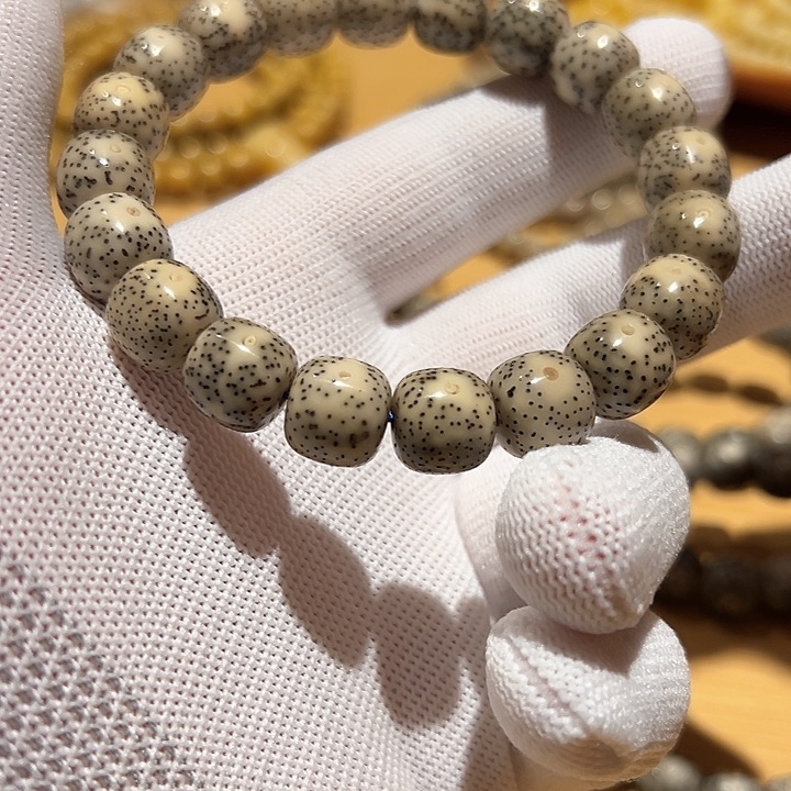 天然星月菩提石玉料12单圈