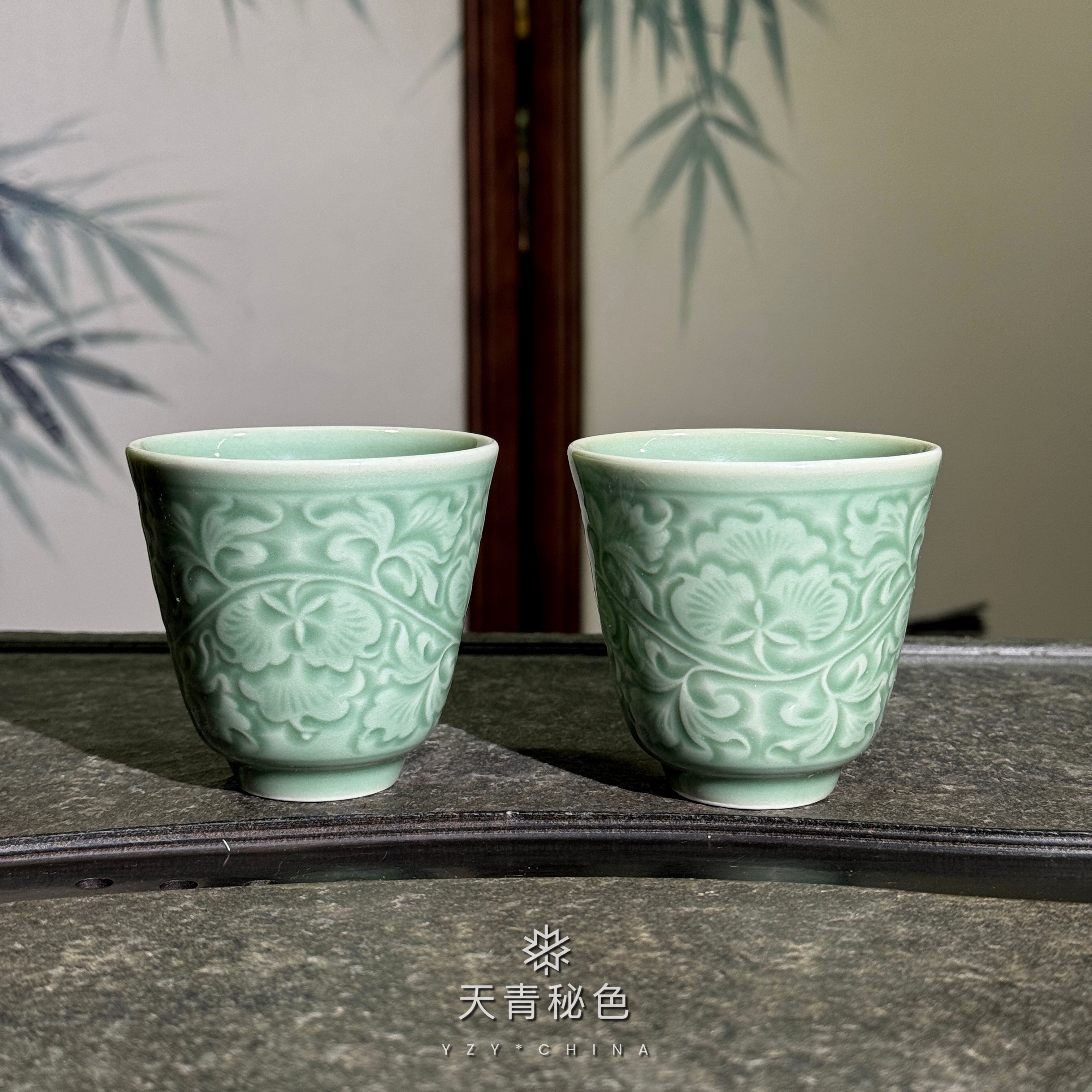 【长安知己】中国非遗「隋型杯」耀州窑青瓷茶盏茶杯100ml