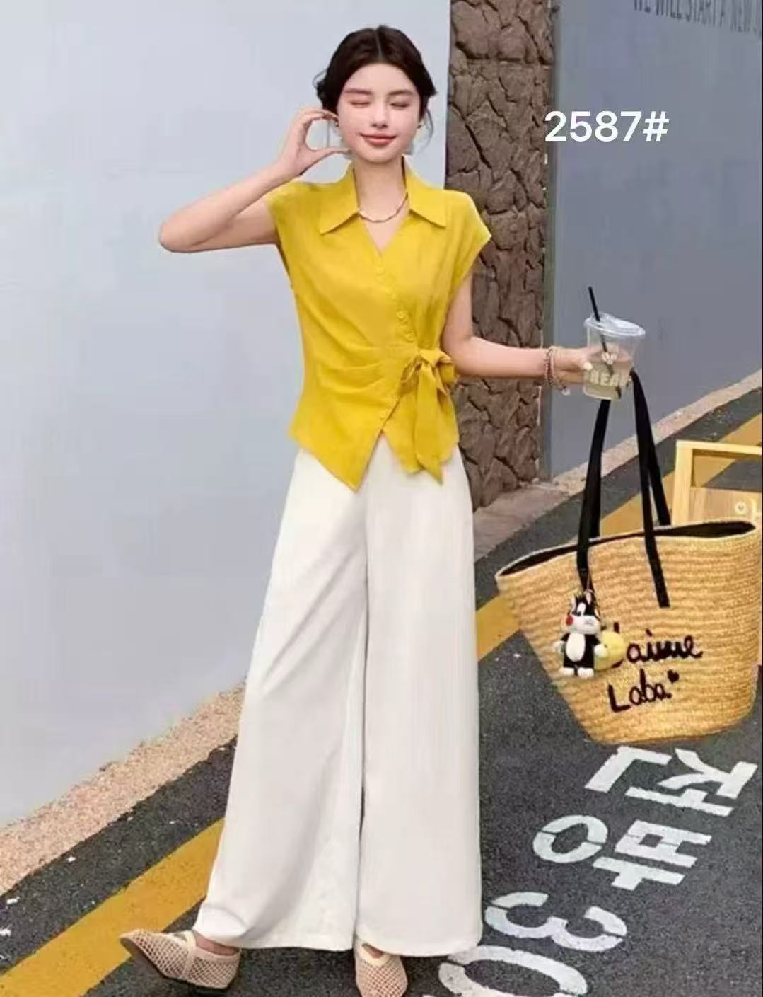 【千惠】2025夏季新款短袖衬衣洋气设计显瘦气质百搭套装