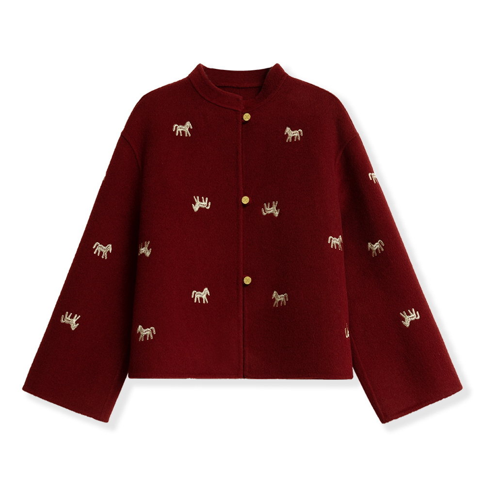 时尚轻奢羊绒羊毛天丝毛呢外套3971-354-A629