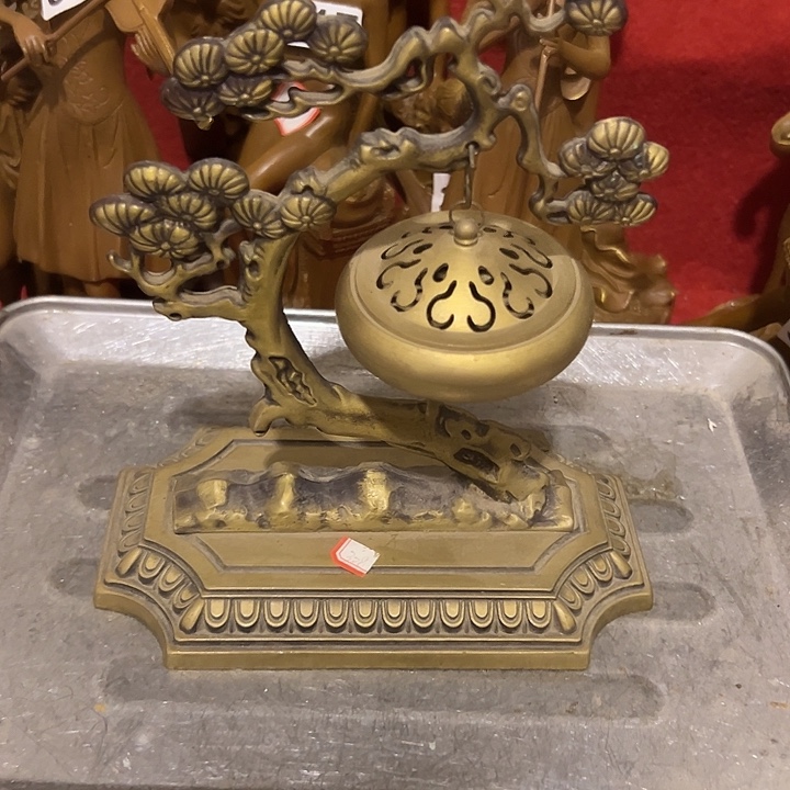 史***明黄铜摆件，文房工艺品摆件