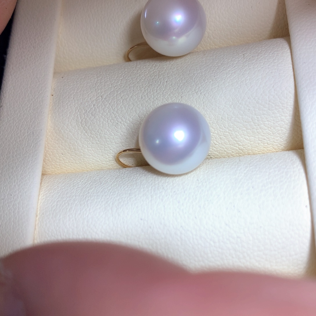 海水珍珠耳饰18K金镶嵌