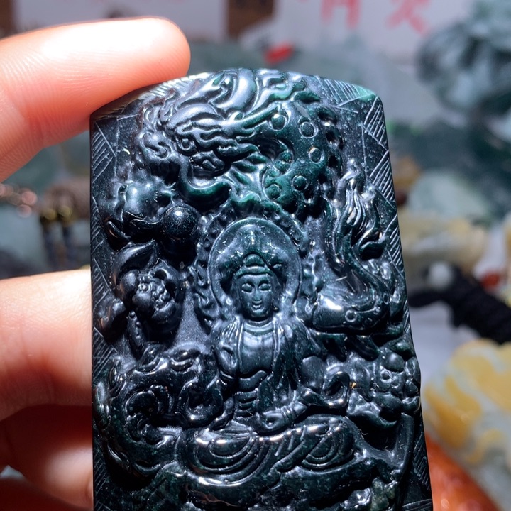 翡翠颈饰未镶嵌保真天然A货翡翠