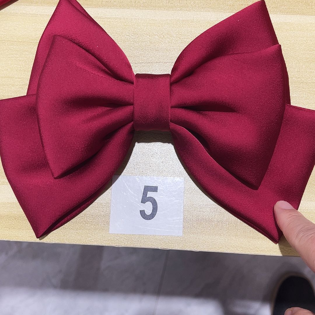 皮质铁合金蝴蝶结发夹