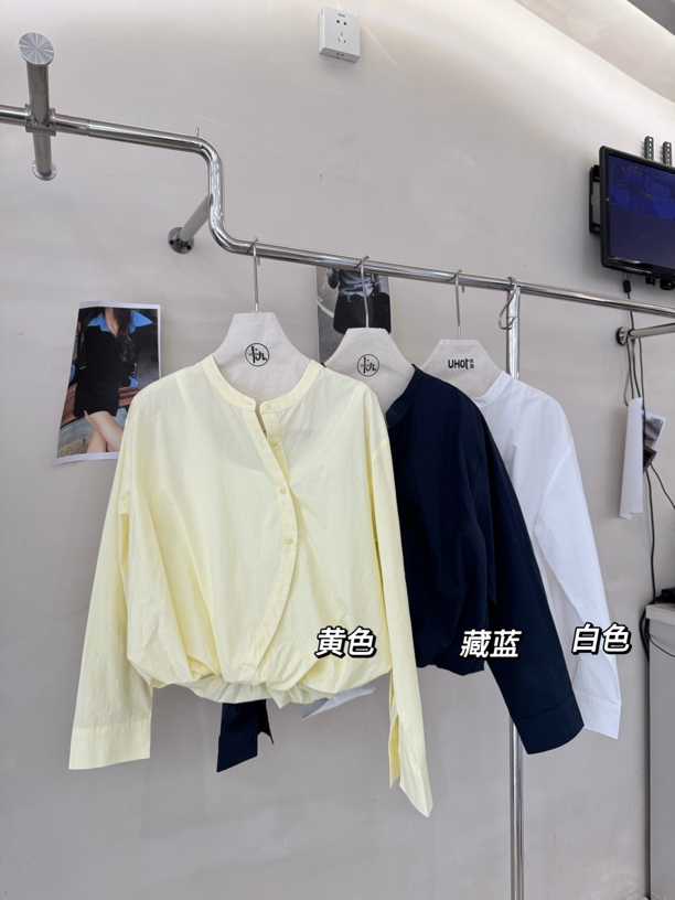 设计感背心斜扣衬衫两件套