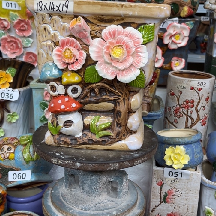 紫砂花盆粗陶材质多肉花盆